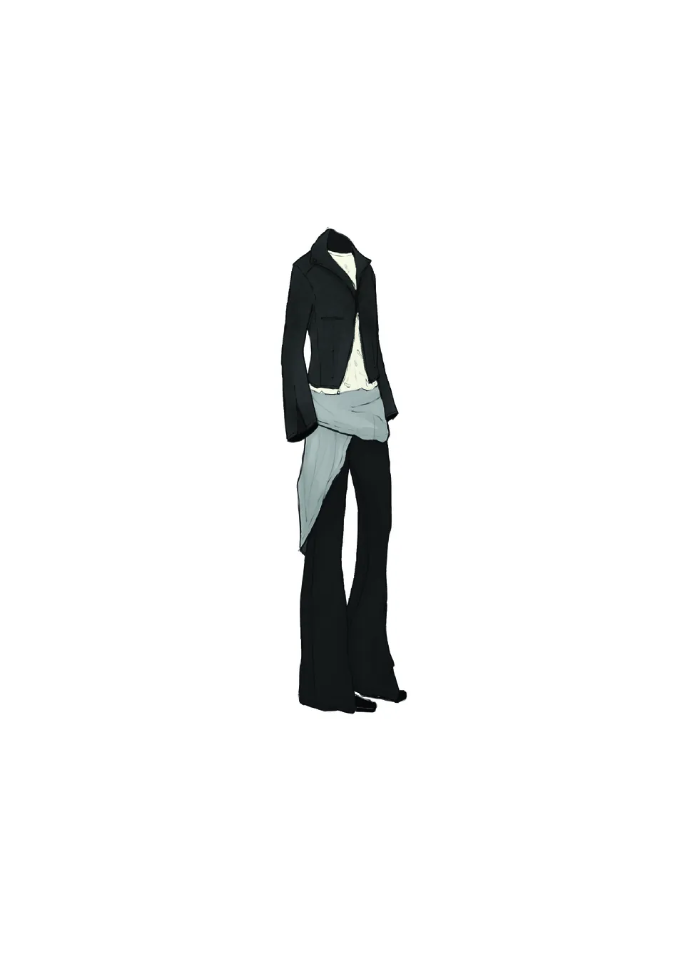 Sonder Look 4: black and white layered fashion look