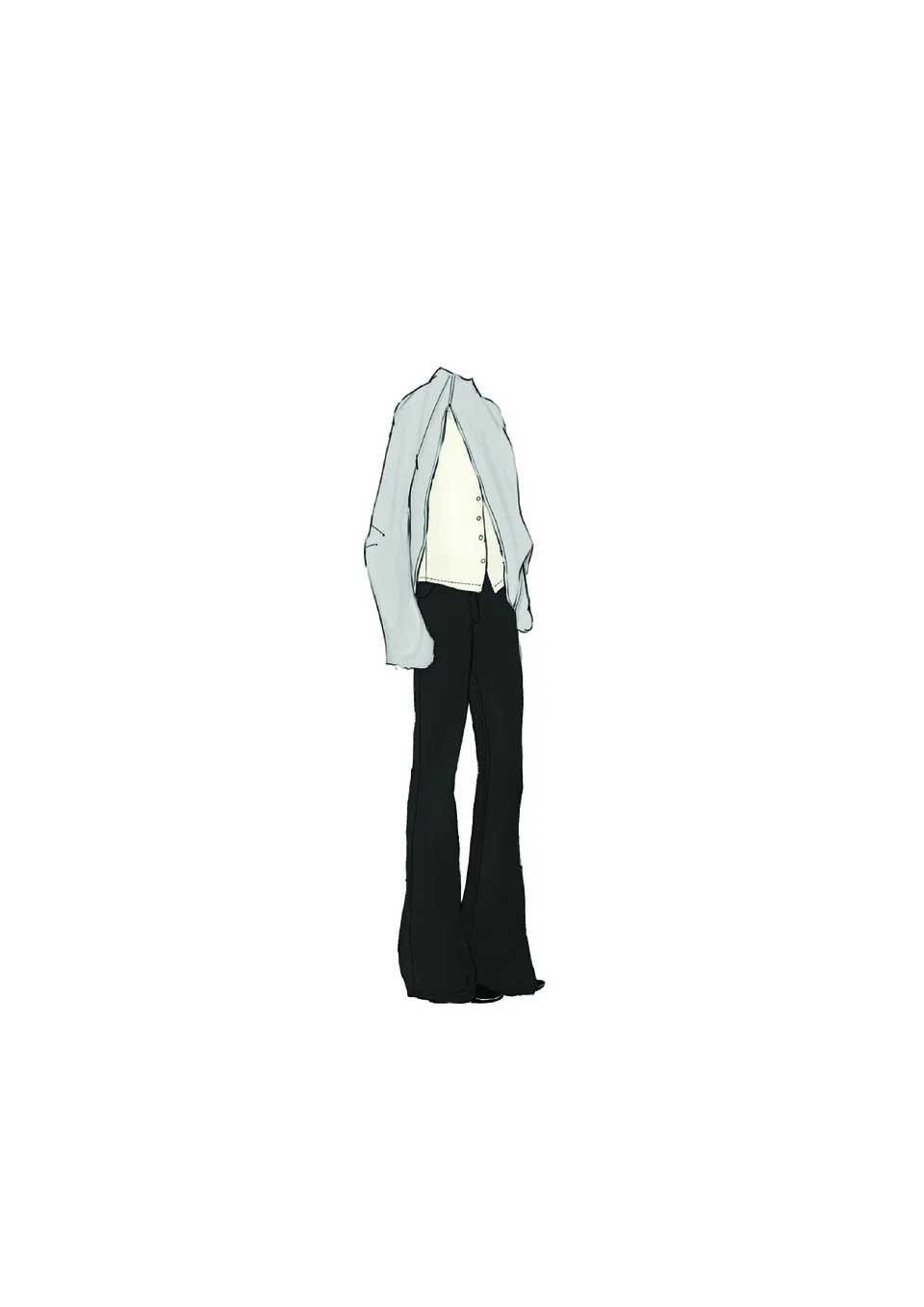 Sonder Look 7: layered monochrome fashion look