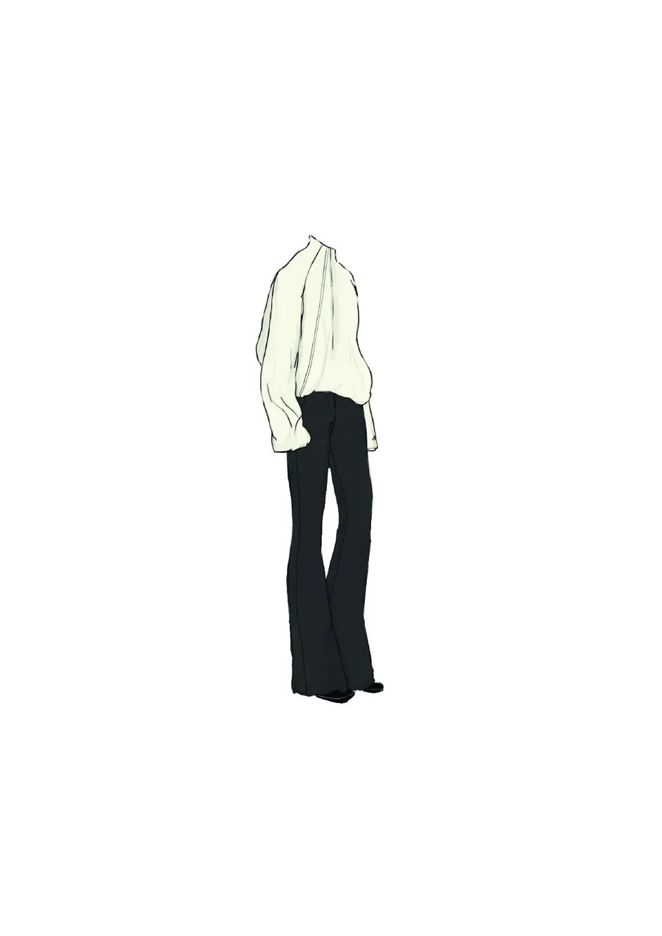 Sonder Look 10: oversized black and white fashion silhouette