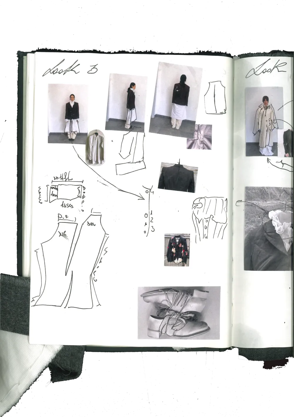 Tommaso Curatella development study with fashion design experimentation