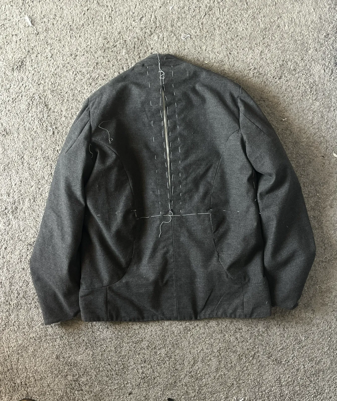 Handstitched Fencing Antique Jacket di Tommaso Curatella, retro, in piano
