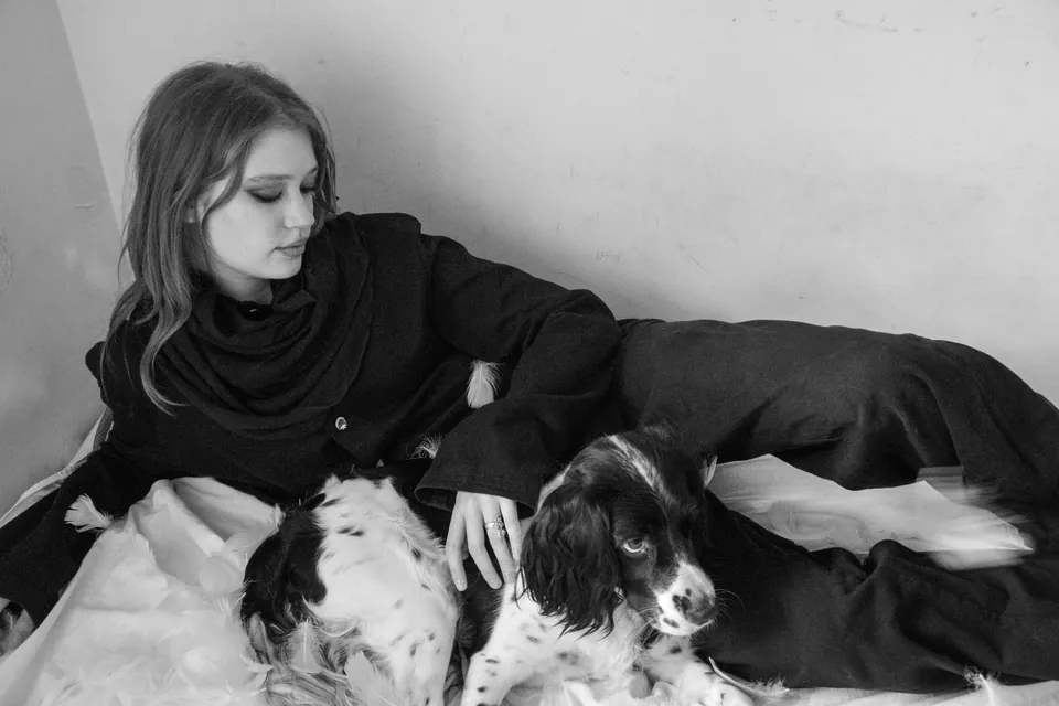 Sonder campaign image: monochrome fashion look exploring inner identity