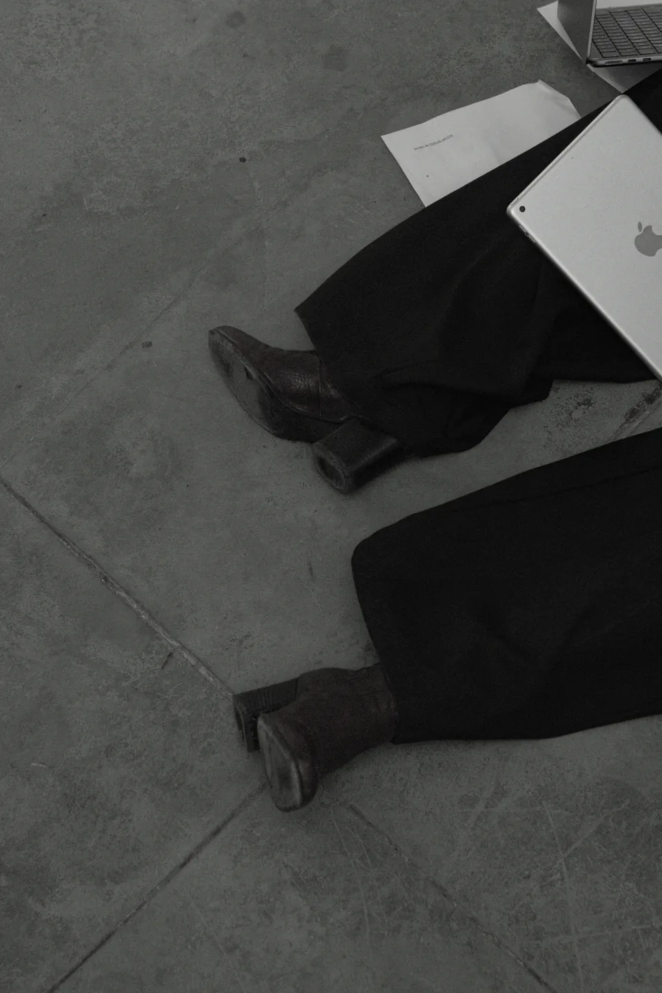 Office Monotony campaign image: unconventional officewear styling